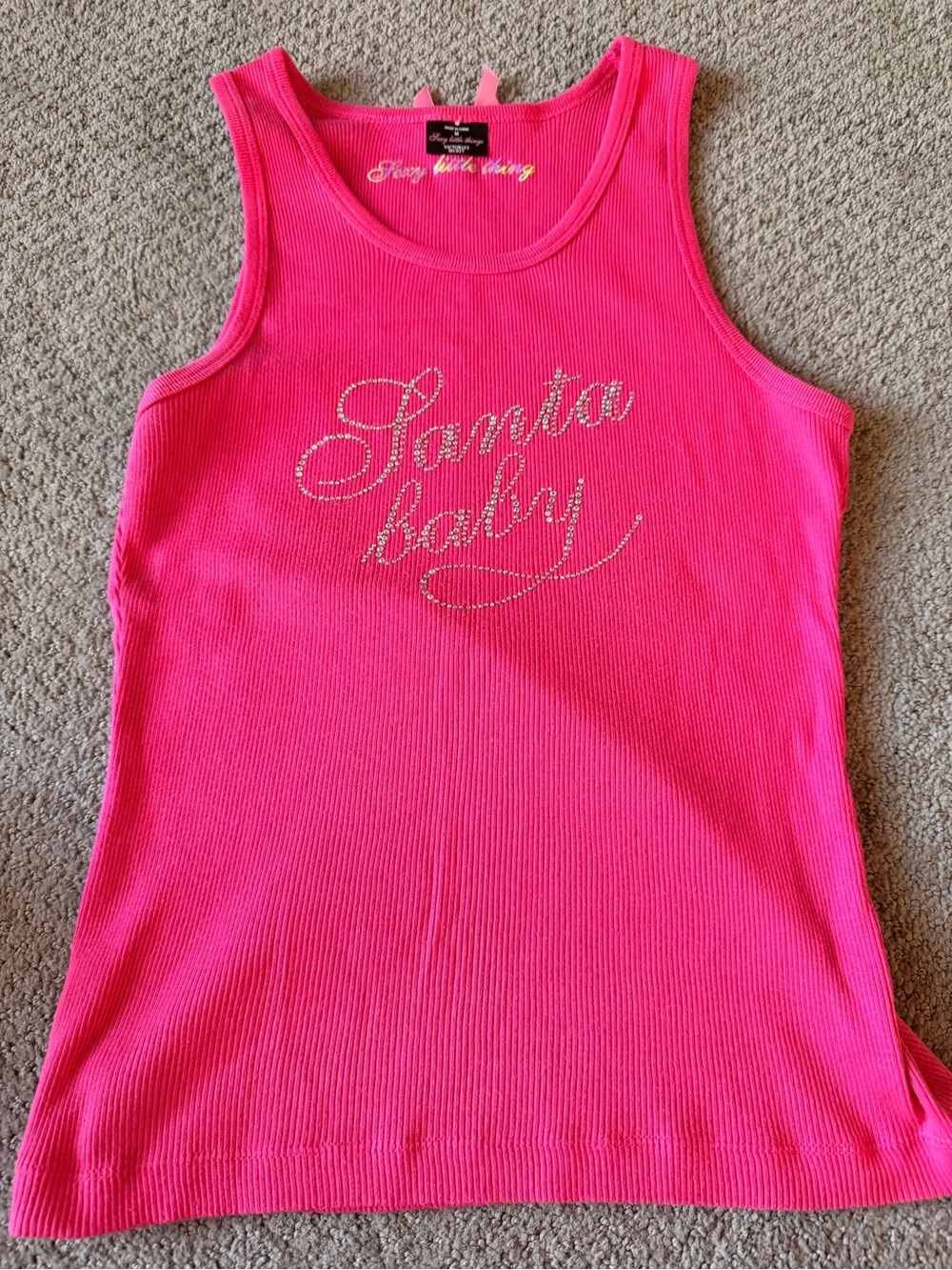 Victoria’s Secret Sexy Little Things Vintage Santa Baby Tank M